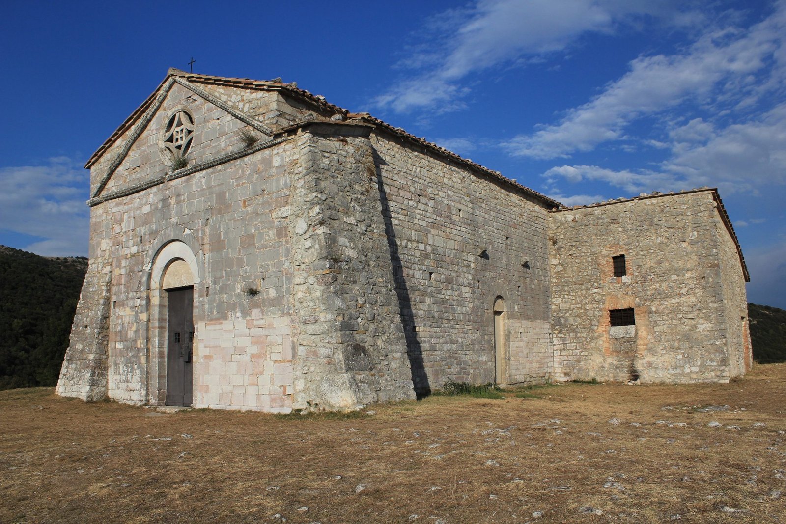 The church of Sant'Erasmo di Cesi on the lower slopes of Monte Torre Maggiore