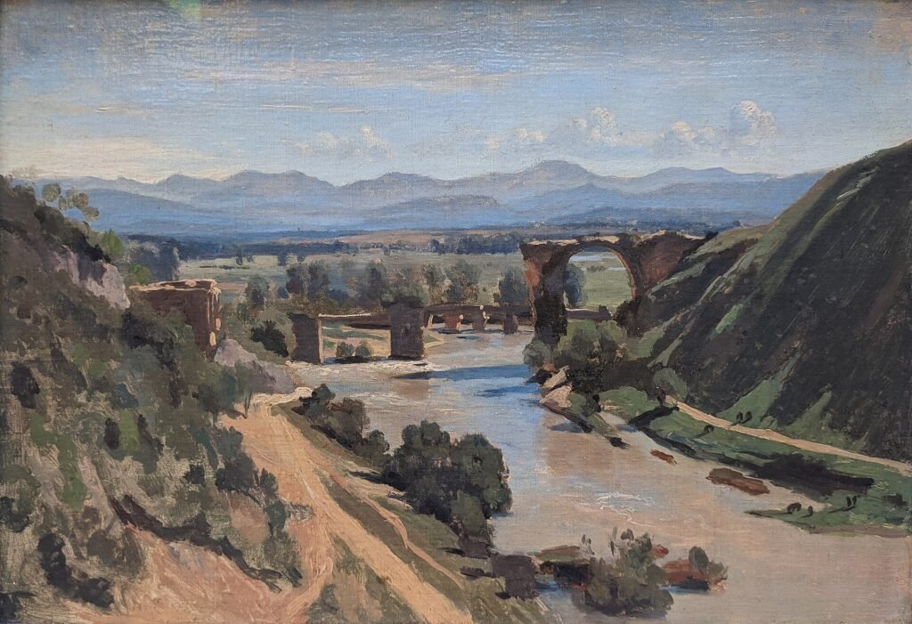 Il dipinto di Corot del ponte romano in rovina di Narni sul fiume