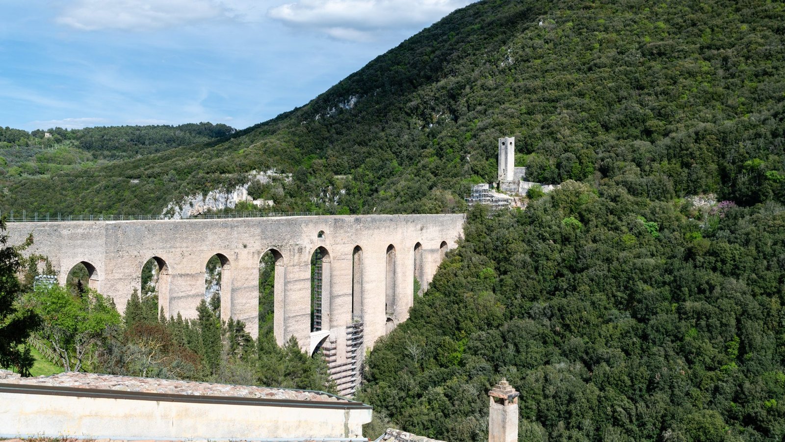 The Ponte delle Torri and the Rocca at Spoleto